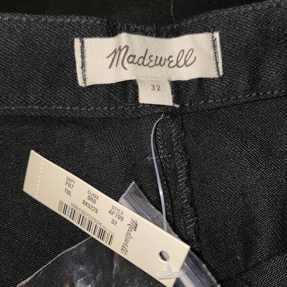 NWT Madewell Womens Tapered Pants Velvet Tuxedo Stripe‎ Edition 32 - Picture 5 of 6